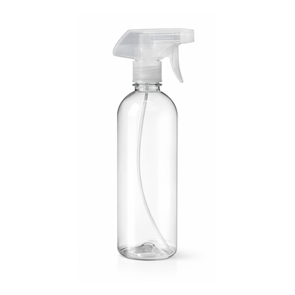 Bouteille PET transparente 500 mL avec vaporisateur