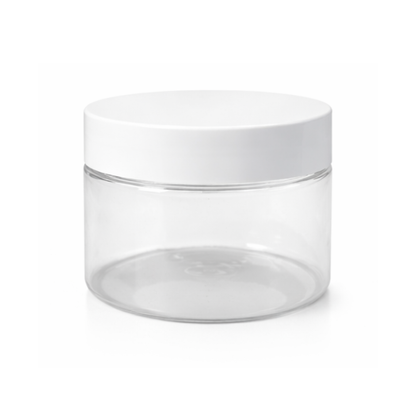 Pot PET transparent 473 mL (avec couvercle et opercule)