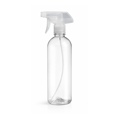 Bouteille PET transparente 500 mL avec vaporisateur