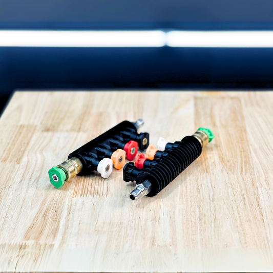 1/4'' High Pressure Washer Adapter, Holder and Nozzle Pack