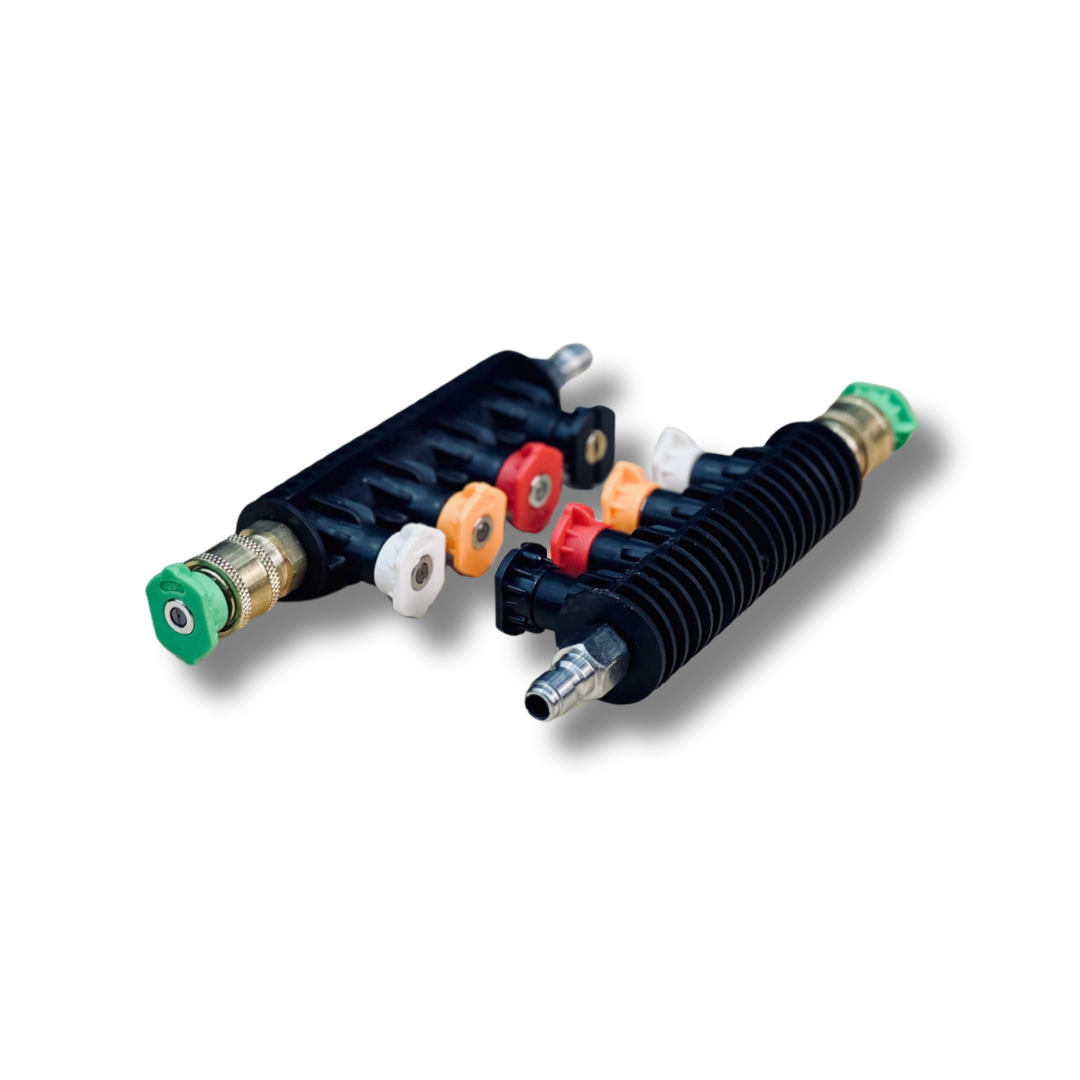 1/4'' High Pressure Washer Adapter, Holder and Nozzle Pack