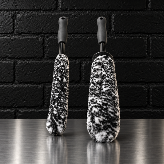 Ensemble de brosses en microfibre pour le nettoyage des roues et des jantes – 2 pièces
