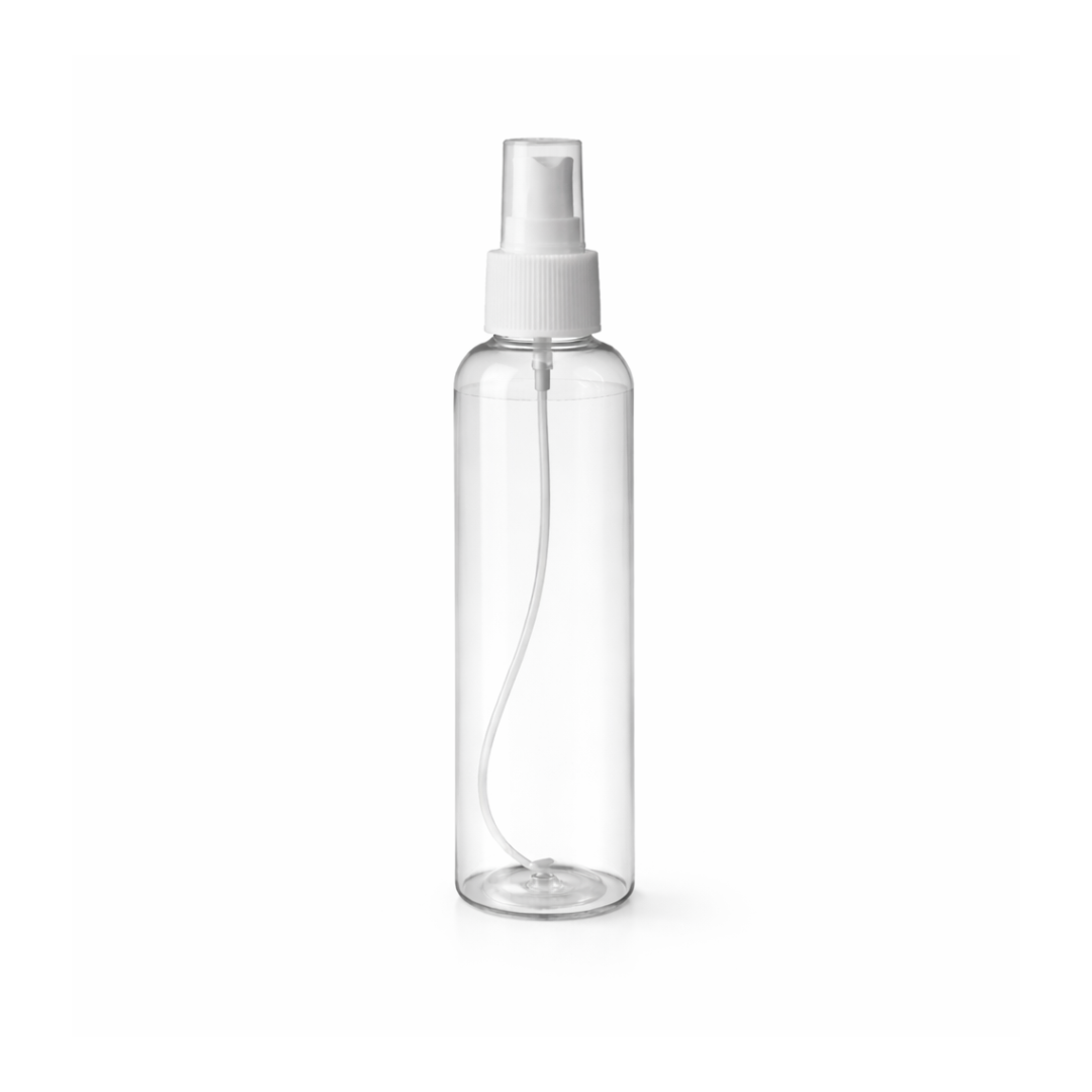 Bouteille PET transparente 250 mL avec vaporisateur