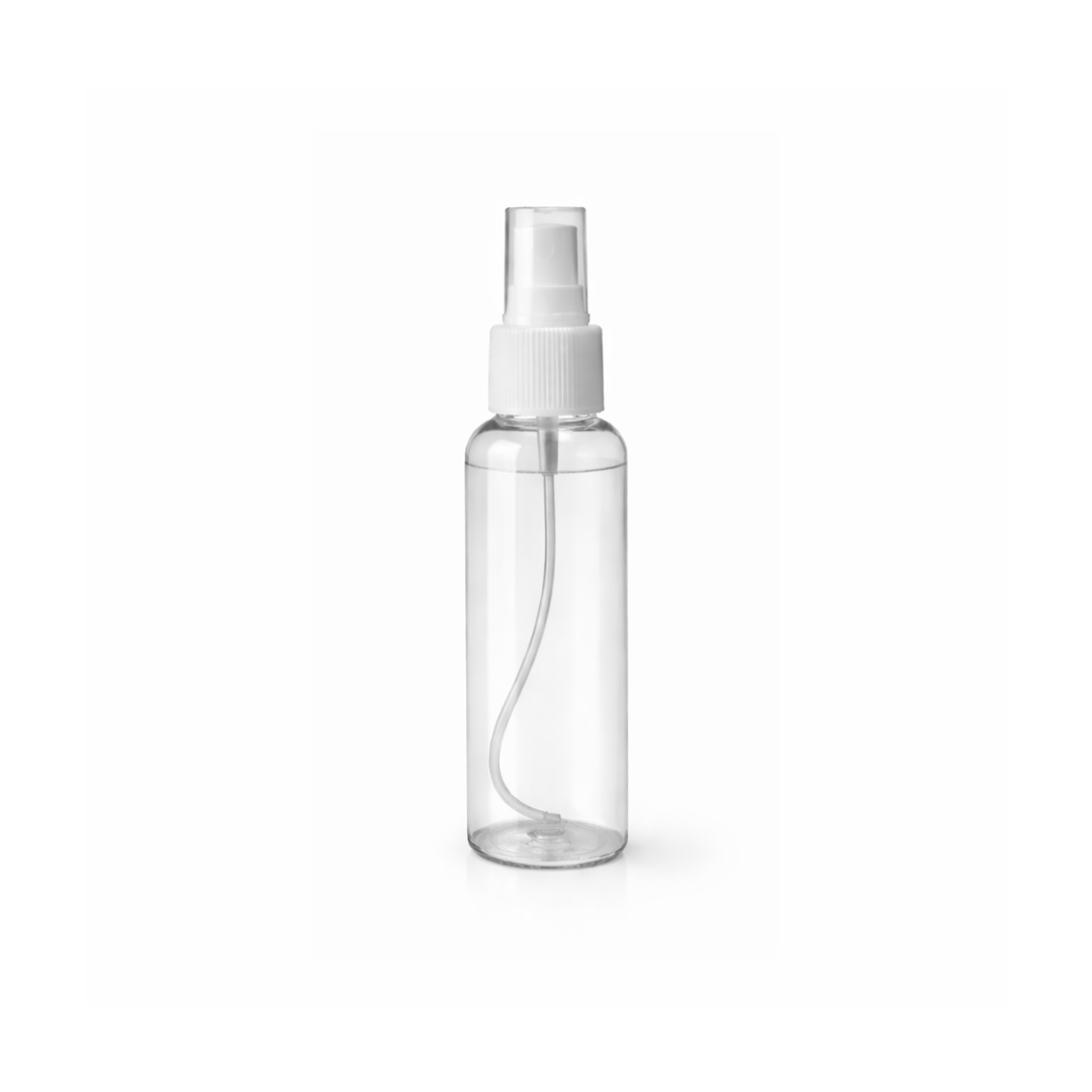 Bouteille PET transparente 120 mL avec vaporisateur