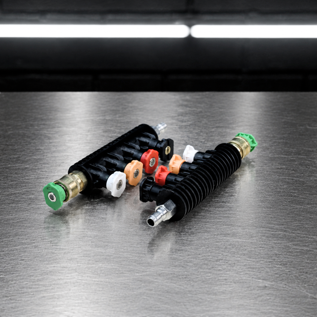 Adaptateur, support et ensemble de buses pour nettoyeur haute pression 1/4''.